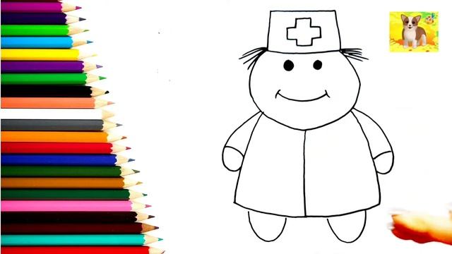 Как нарисовать ДОКТОРА.Раскраска ДОКТОР#милыерисунки#дети# смотреть онлайн