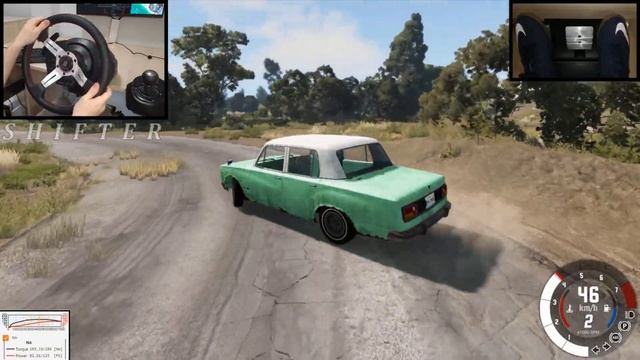 BeamNG Drifting 115HP Rusty Car with Steering Wheel! смотреть онлайн