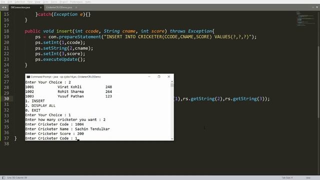 Java - Oracle JDBC - INSERT, UPDATE, DELETE, SEARCH, SORT & DISPLAY (Menu Driven PRACTICAL DEMO) смотреть онлайн