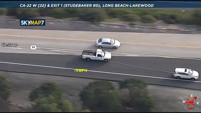 Sheriff's deputies in pursuit of a pickup truck near Orange County | ABC7 смотреть онлайн