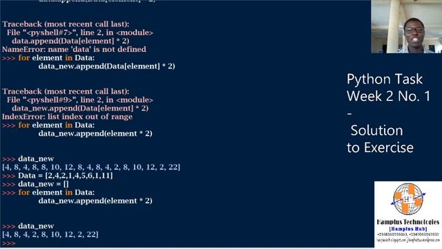 Python Task - Answer to Week2 No1 смотреть онлайн