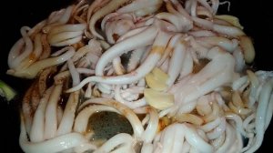 Щупальцы кальмара в соево-чесночном соусе/Морепродукты/Рецепт № 137