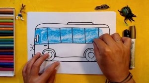 Как нарисовать АВТОБУС / Урок рисования для детей от 3 лет