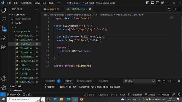 Part-47: fill() method with array or array of objects uses in react js. #like #subscribe #reactjs смотреть онлайн