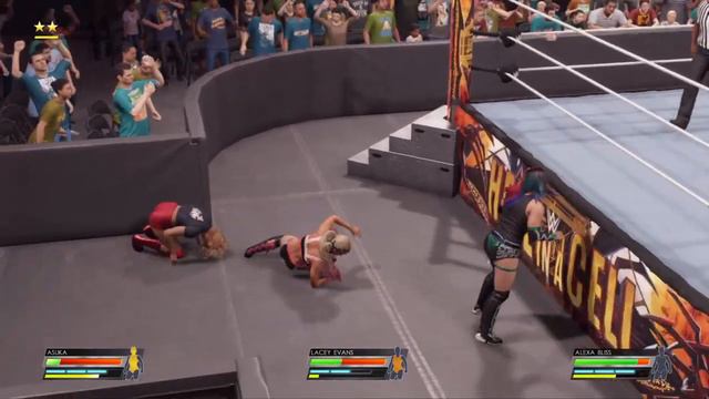 WWE 2k22 Bliss vs. Evans vs. Asuka - Raw Women's Title Triple Threat Match: HELL IN A CELL смотреть онлайн