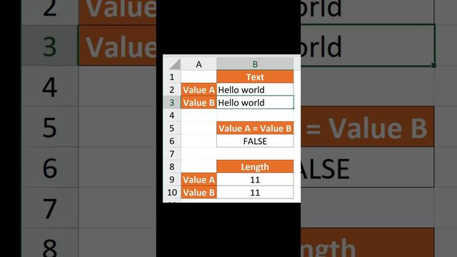 When two identical values are not actually identical in Excel смотреть онлайн