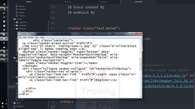 Creating Base Page in New Batches Project Django Telugu Part 02 | VLR Training Class 49 смотреть онлайн