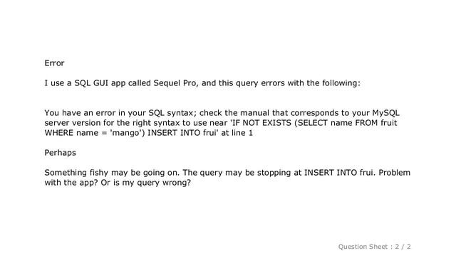 MySQL : Only insert into table if item does not exist смотреть онлайн