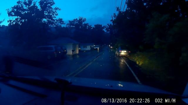 Lightning strikes electrical pole right in front of us. Ringwood NJ смотреть онлайн