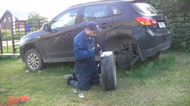Ремонт прокола колеса своими руками. Набор из Китая. смотреть онлайн
