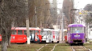 Трамвай в Харькове | Вагоны на "Салтовской" | KHARKIV TRAM | "Saltivska" station