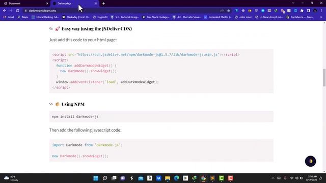 Add Night Mode to Website With Dark Mode js Dark Light Toggle (Dark Light Web Design) смотреть онлайн