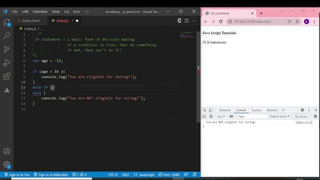 JavaScript if statements | Tamil смотреть онлайн