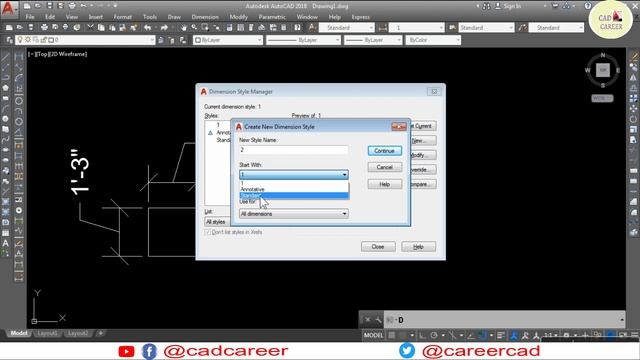 AutoCAD Dimension Style WINDOWS DESKTOP | Single UNIT Dimension | Dimension Style Setting in AutoCA смотреть онлайн