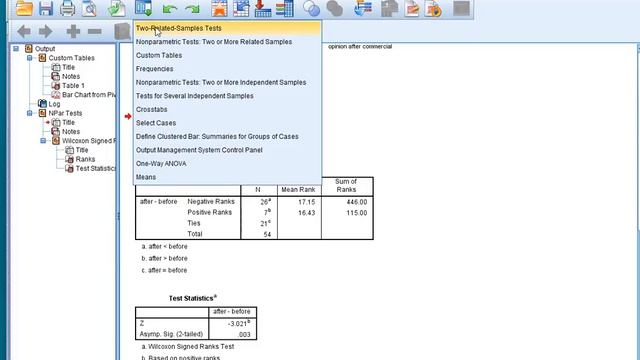 SPSS - Wilcoxon signed rank test (via Legacy dialogs) смотреть онлайн