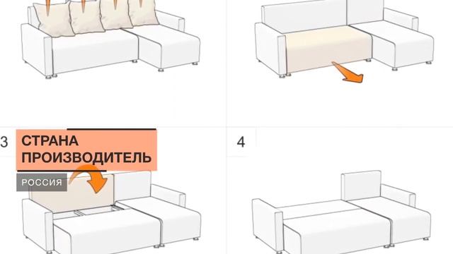 Угловой диван Сенатор Микровельвет - «Много Диванов» смотреть онлайн