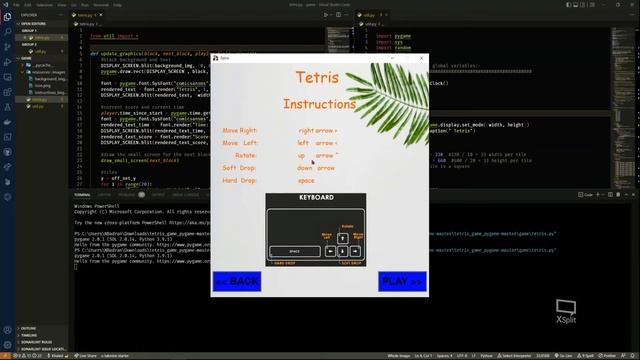 Tetris in python using pygame смотреть онлайн