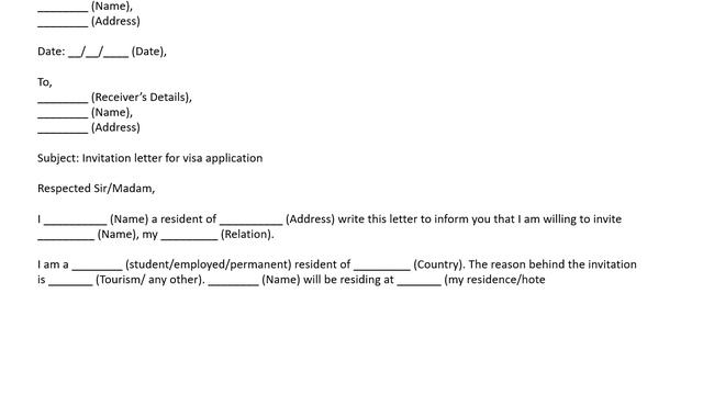 Invitation Letter for Visa –Sample of Visa Invitation Letter смотреть онлайн