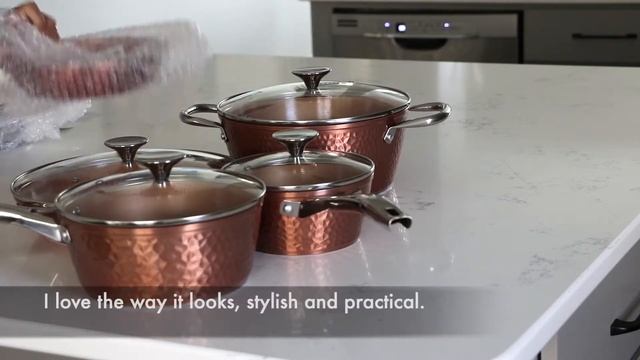 Unboxing MICHELANGELO 12 PCS HAMMERED POTS AND PANS SET смотреть онлайн