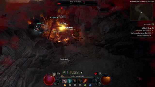 Diablo 4 HELLHAMMER Upheaval Charge Barbarian BUTCHER T100 Nightmare Dungeon Run - 2 Ubers смотреть онлайн
