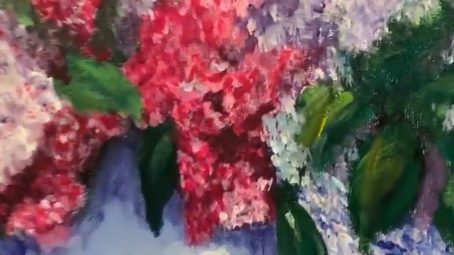 Картина маслом на холсте. Цветы смотреть онлайн