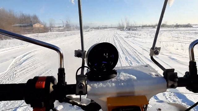 миниснегоход хаски 13л.с.замер скорости. смотреть онлайн