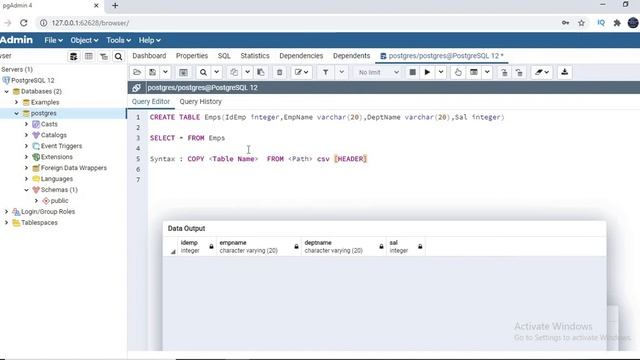 Postgresql Tutorials | Load csv file into postgresql | postgresql import csv file data смотреть онлайн