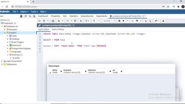 Postgresql Tutorials | Load csv file into postgresql | postgresql import csv file data