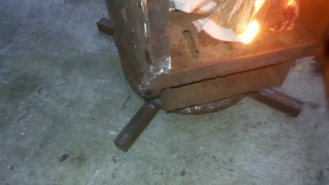 Печка из газового баллона. Доделка трубы, шибер. Кузнец Кулибин. смотреть онлайн