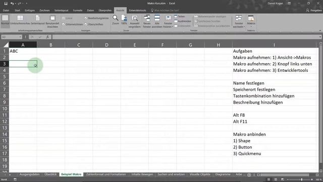 Excel Makros mit dem Makrorecorder aufnehmen смотреть онлайн
