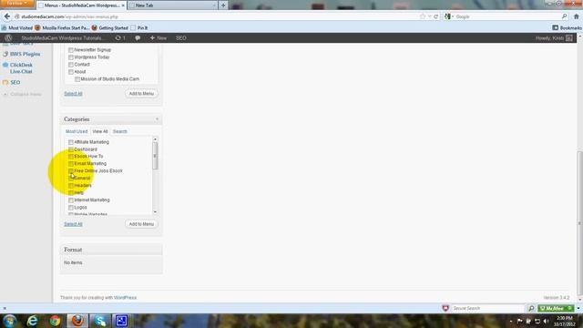 Create Custom Menu for Horizontal Menu Bar in Wordpress Twenty Twelve - Tutorial смотреть онлайн