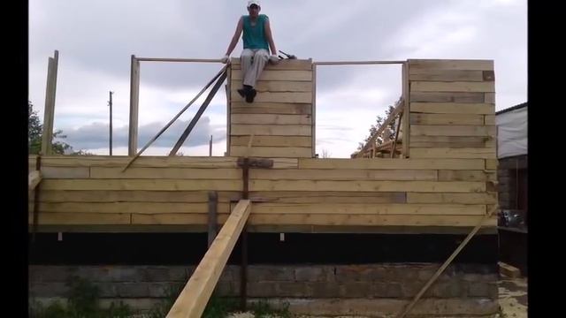 Дом из бруса.Как строить одному смотреть онлайн
