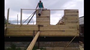 Дом из бруса.Как строить одному