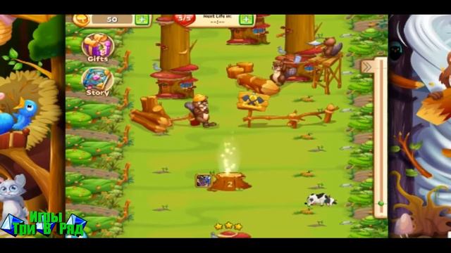 Игра Forest Rescue три в ряд в Facebook