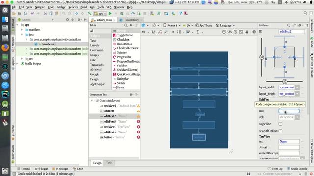Contact Form Design Tutorial for Android Apps смотреть онлайн