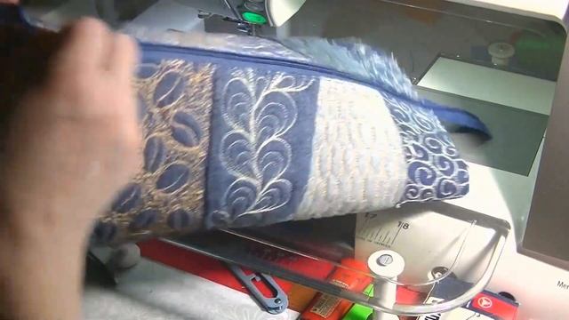 DIY Лоскутная косметичка, как сшить и спрятать швы. смотреть онлайн