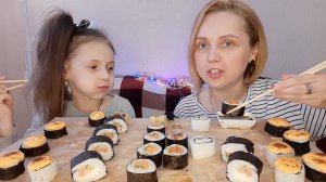 Мукбанг/Mukbang/Любимые Роллы?Роллы своими руками?Даже и не знаю о чем поговорить?с Праздником?