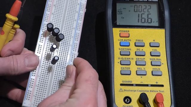 Electronics LCR meter measuring inductors and capacitors in series and in parallel смотреть онлайн
