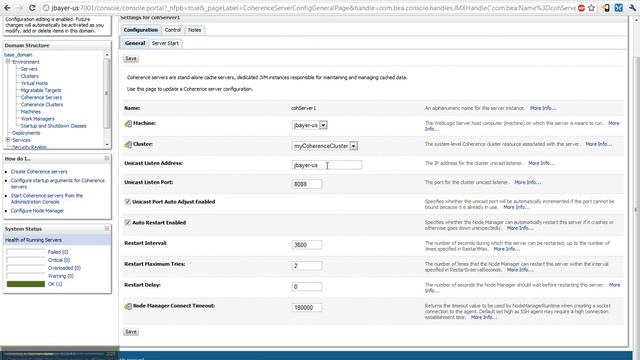 Coherence Server Lifecycle Management with WebLogic Server смотреть онлайн