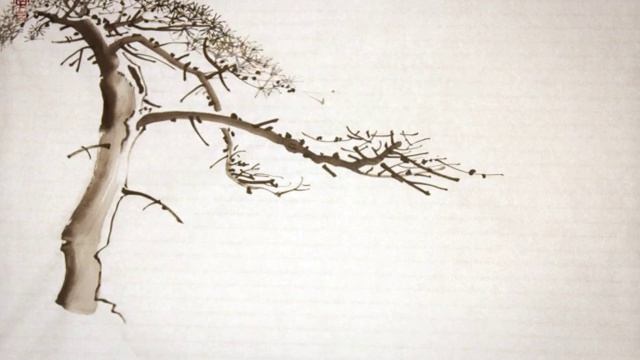 Живопись деревьев в стиле у-син. Китайская живопись сосны. Живые картины Горная сосна смотреть онлайн