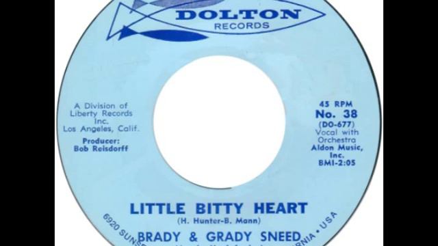 Brady & Grady Sneed -- "Little Bitty Heart" (Dolton) 1961 смотреть онлайн