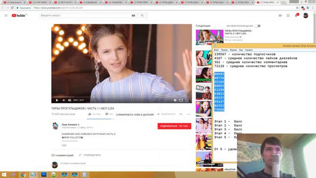 Оцениваем ютуб канал Лиза Анохина смотреть онлайн