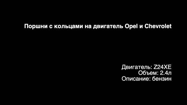Новые поршни с кольцами на двигатели 2.4л бензин Z24XE от Chevrolet и Opel смотреть онлайн