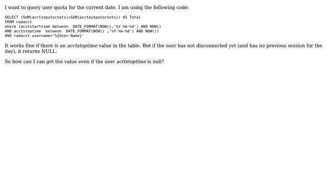 Databases: Query returns NULL for current date смотреть онлайн