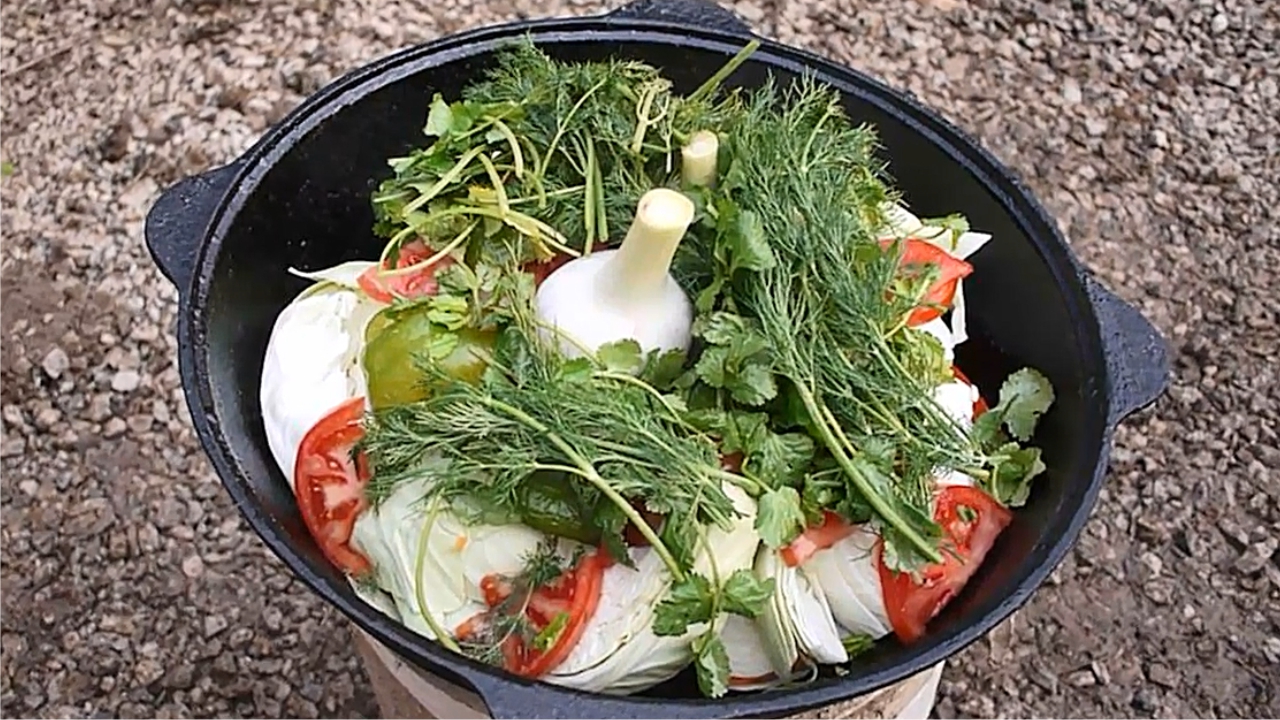 ДЫМЛАМА в казане на огне.