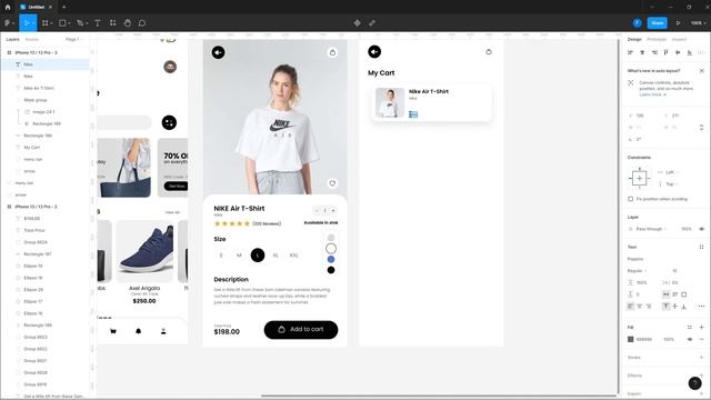 How to Design a Ecommerce Mobile App in Figma | Part 3 | UI/UX Design Tutorial | Fs creation смотреть онлайн