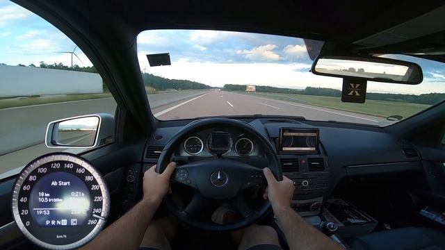 Mercedes Benz C350 Cdi 231PS W204 (2010) | Top Speed German Autobahn