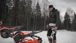 Сноубайк, что за зверь? Нужна ли мощность?|  Как переделать мотоцикл КТМ в сноубайк