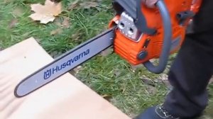 Test new Husqvarna 450 chainsaw