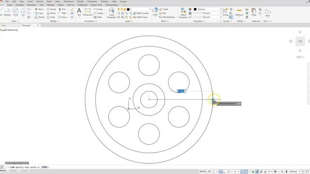 Introduction to AutoCAD -Multiple Polar Arrays and Circles смотреть онлайн